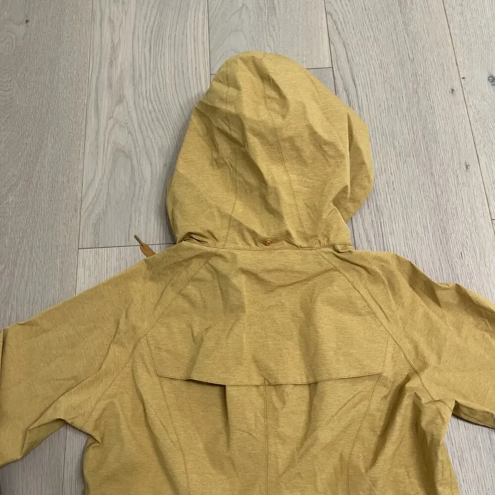 Prana Eliza Jacket Women's Medium Rain Windbreaker Gold Belted Waterproof - Picture 10 of 14